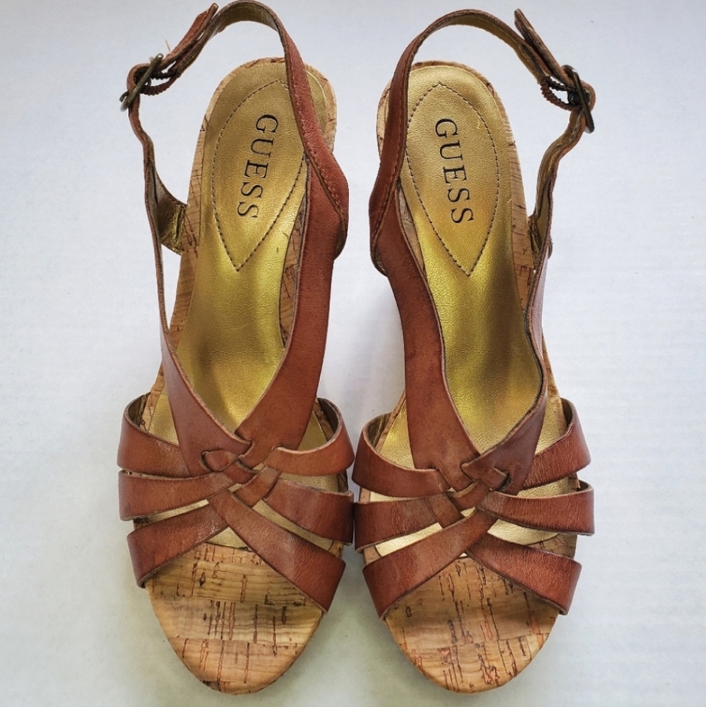 Guess Brown & Tan Wedges